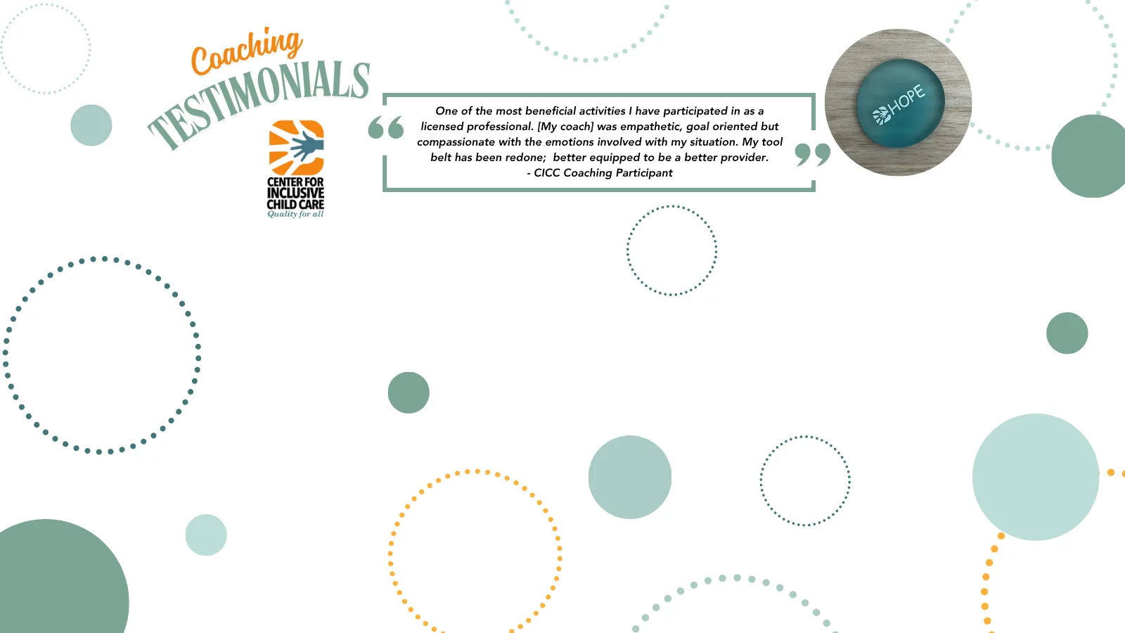 Quote from a Coaching Participant