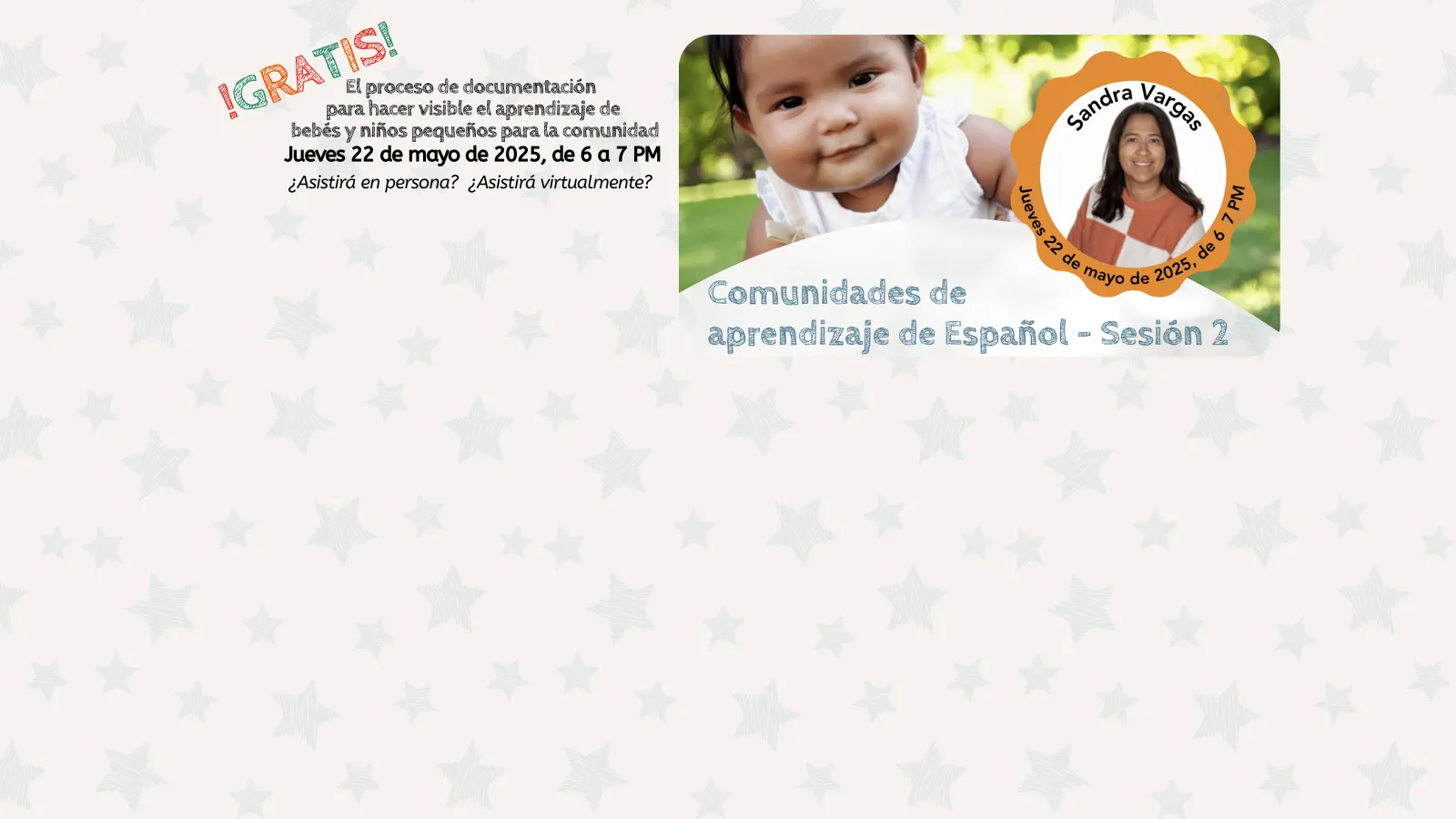 Jueves 22 de mayo de 2025, de 6 a 7 PM